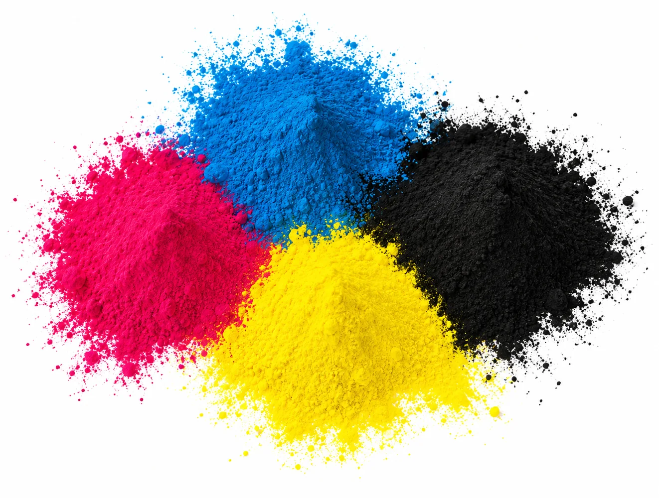 Color toner powders for non-magnetic imaging systems